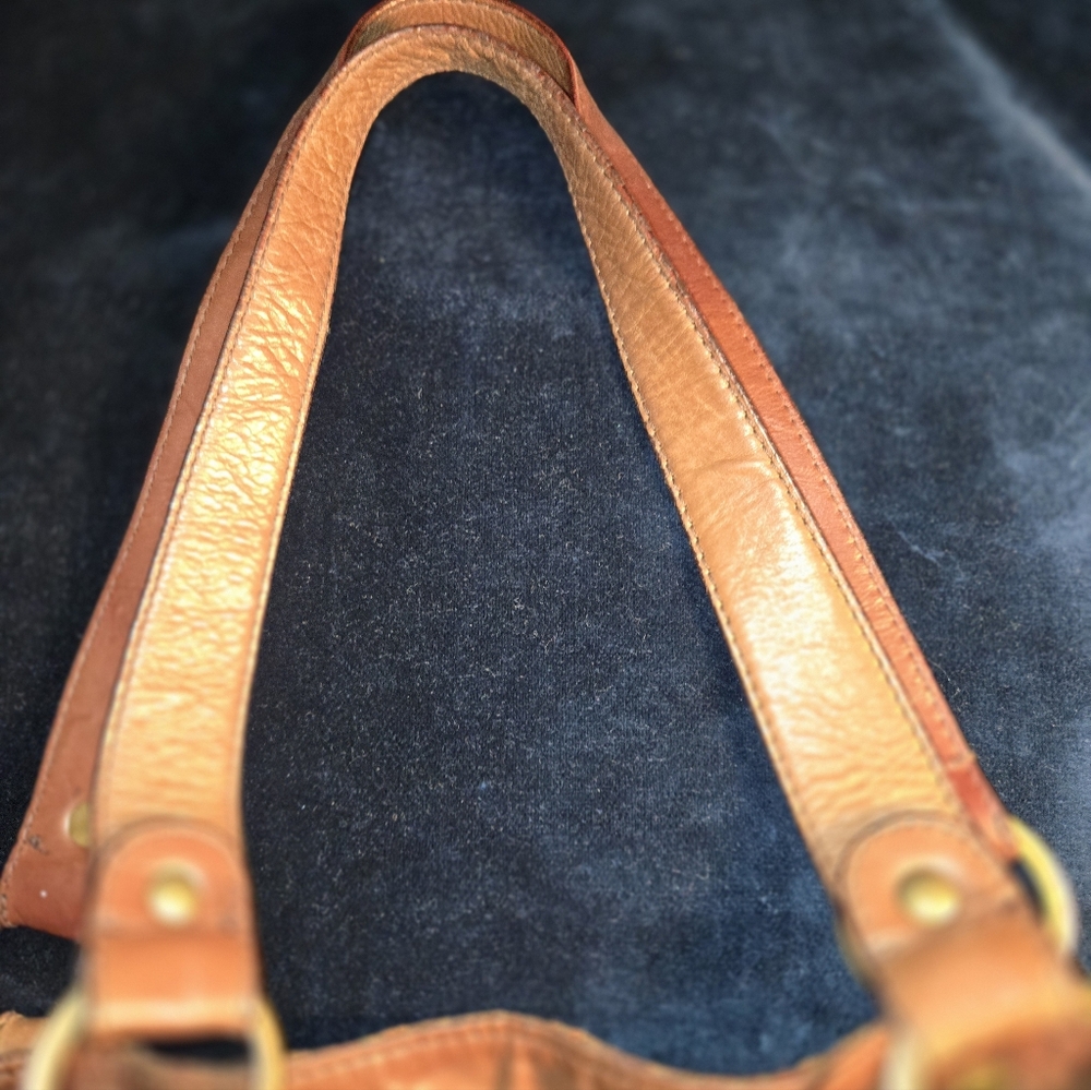 Kate landry purse. Tapestry And Leather Tan Bag - Picture 6 of 12